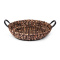 Senza hyacinth shallow basket with handles - Topgiving
