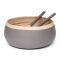 Senza bamboo salad bowl + couvert - Topgiving