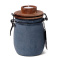 Senza candle light jar with wooden lid - Topgiving